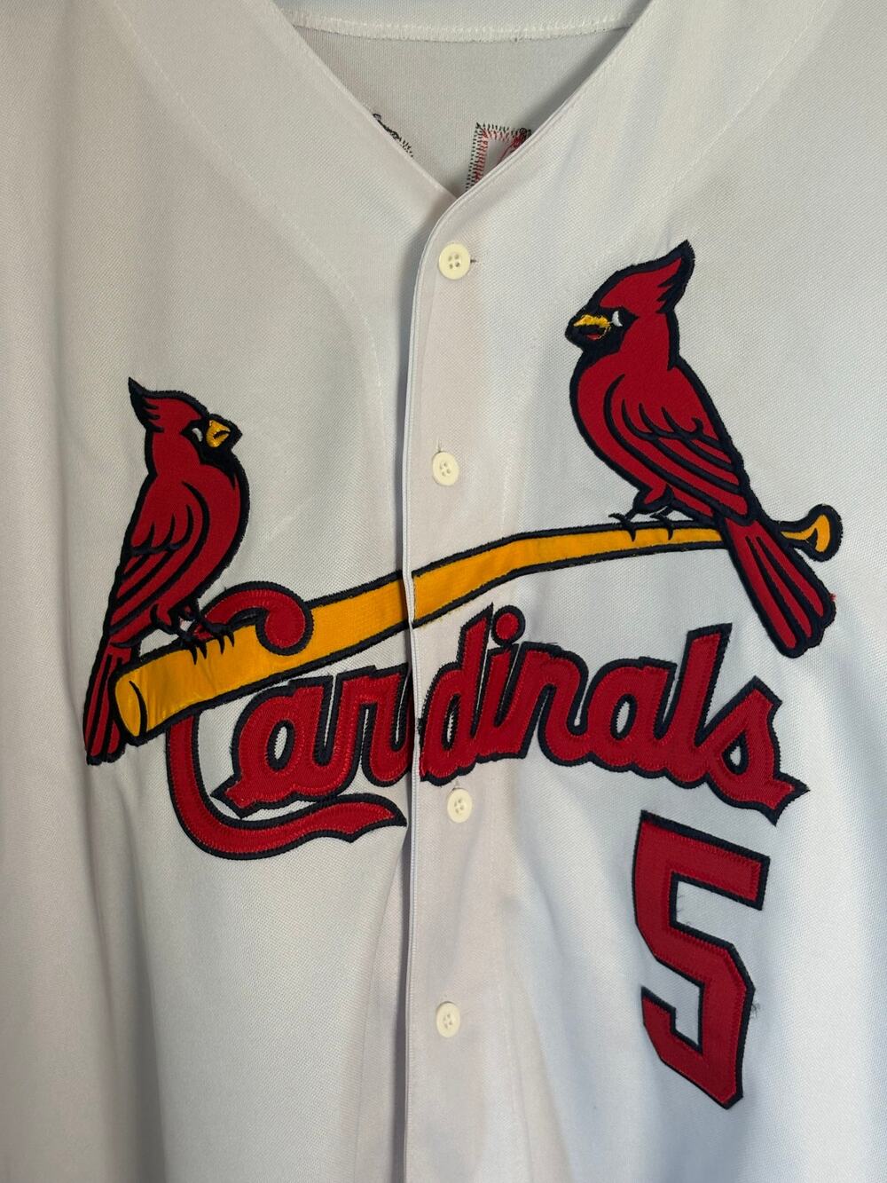 Albert Pujols Cardinals Jersey #5 Majestic MLB Authentic White Size 54
